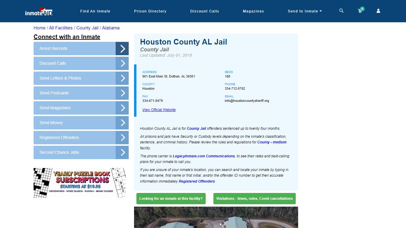 Houston County AL Jail - Inmate Locator - Dothan, AL